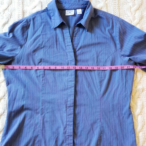 blue button down and jeans
